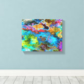 Blue Abstrakte Art Leinwanddruck (Insitu (Holzboden))