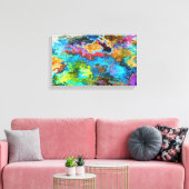 Blue Abstrakte Art Leinwanddruck (Insitu (Wohnzimmer))