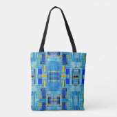 Blue Abstrakte Art Tasche (Rückseite)