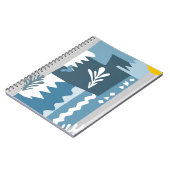 Blue Abstrakte Shapes Notebook Notizblock (Linke Seite)