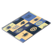 Blue Abstraktes Notebook Notizblock (Linke Seite)