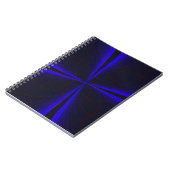 Blue Accent Clover Leaf Geometric Foto Notebook Notizblock (Linke Seite)