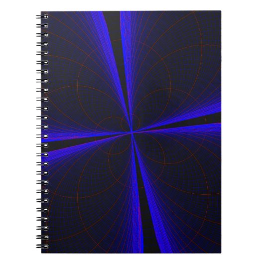 Blue Accent Clover Leaf Geometric Foto Notebook Notizblock (Vorderseite)