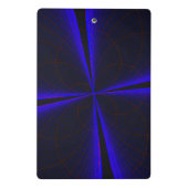 Blue Accent Clover Leaf Geometric Mini Clipboard Mini Klemmbrett (Rückseite)