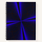 Blue Accent Clover Leaf Geometric Spiral Notebook Notizblock (Vorderseite)