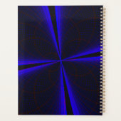 Blue Accent Clover Leaf Geometric Spiral Planner Planer (Rückseite)