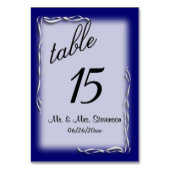 Blue Accent Frame Tischnummer (Vorderseite)