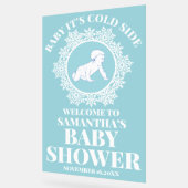 Blue Acrylic Snowflake Babydusche Begrüßungszeiche Acrylschild (Winkel)