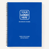 Blue Add Business Logo Modern Beruflich Notizblock (Vorderseite)
