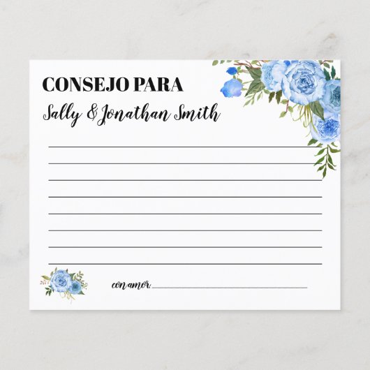 Blue Addon für die zweisprachige Duschkarte für Ma (Rückseite)