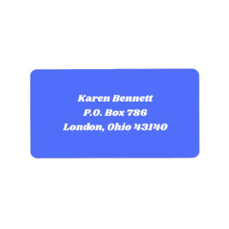 Blue Address Labels Adressaufkleber