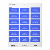 Blue Address Labels Adressaufkleber (Vorne)
