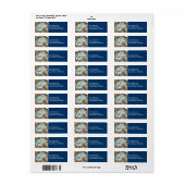 Blue Address Labels Nature Beach Muscheln Rocks (Vorne)