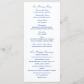 Blue Adirondack Chairs | Zeremonie Programm (Rückseite)