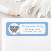 Blue Adorable Elephant Address Labels (Insitu)