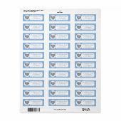 Blue Adorable Elephant Address Labels (Vorne)