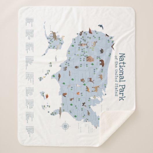 Blue Adventure National Park Map Woodland Kinderzi Sherpadecke (Vorderseite)