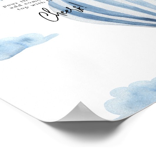 Blue Aerostat - Mom-osa-Bar Poster (Ecke)