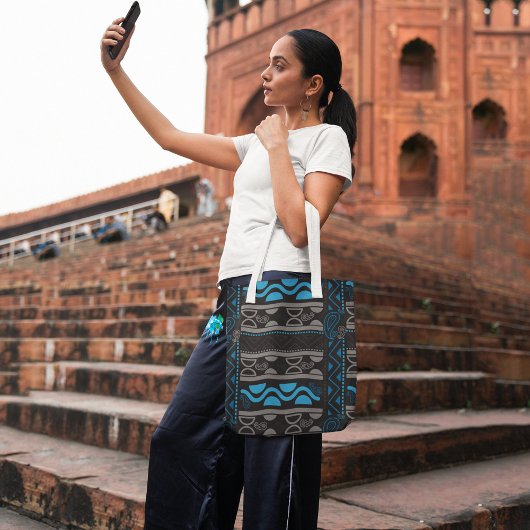 Blue African Aztec Tasche