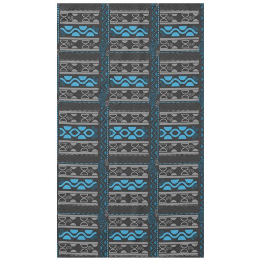 Blue African Aztec Tischdecke (Vorderseite)