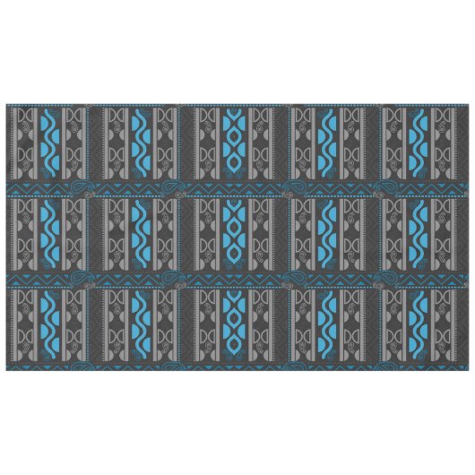 Blue African Aztec Tischdecke (Vorderseite (Horizontal))