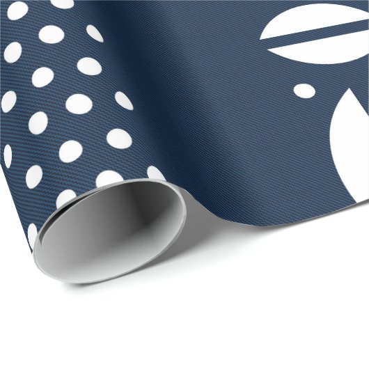 Blue African Bogolan Textile Inspiriert Wrapping Geschenkpapier (Rolleneckpunkt)