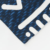 Blue African Denim Bogolan Design Blanket Fleecedecke (Ecke)