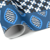 Blue African Pattern Mix Geschenkpapier (Rolleneckpunkt)