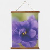 Blue African Violet Saintpaulia Wandteppich Mit Holzrahmen (Vorderseite)