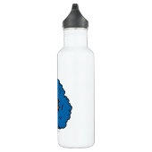 Blue Afro Unicorn Edelstahlflasche (Rechts)