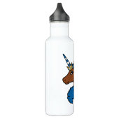 Blue Afro Unicorn Edelstahlflasche (Links)