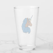Blue Afro Unicorn Glas (Rückseite)