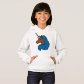 Blue Afro Unicorn Hoodie (Vorne ganz)