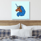 Blue Afro Unicorn Leinwanddruck (Insitu (Schlafzimmer))