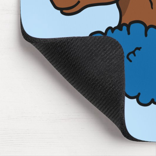 Blue Afro Unicorn Mousepad (Ecke)