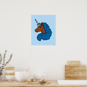 Blue Afro Unicorn Poster (Küche)
