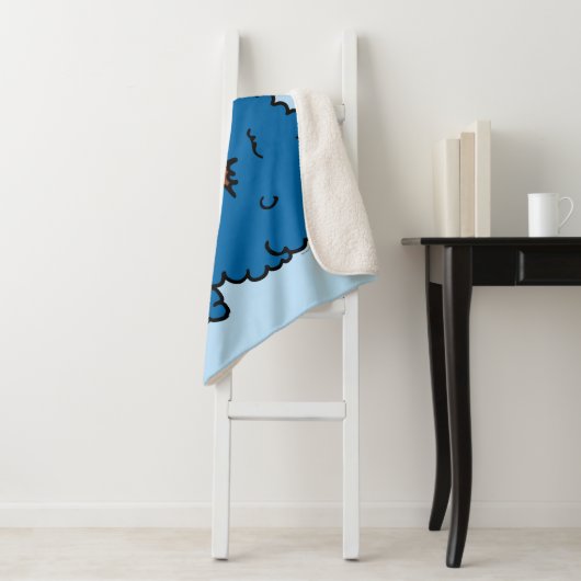 Blue Afro Unicorn Sherpadecke (Beispiel)