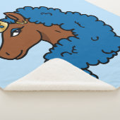 Blue Afro Unicorn Sherpadecke (3/4)