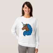 Blue Afro Unicorn T-Shirt (Vorne ganz)