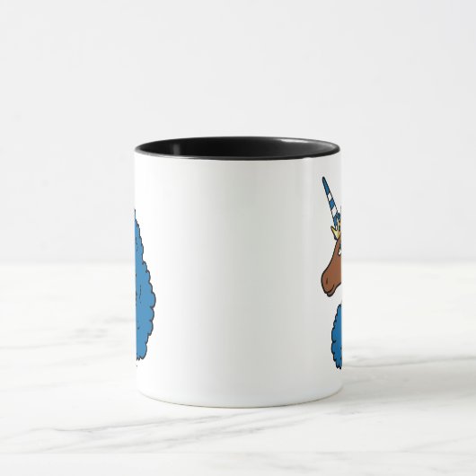Blue Afro Unicorn Tasse (Zentrum)