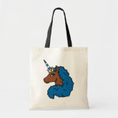 Blue Afro Unicorn Tragetasche (Vorne)