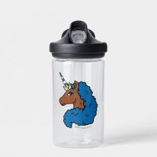 Blue Afro Unicorn Trinkflasche