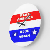 Blue Again Große Wanduhr (Winkel)