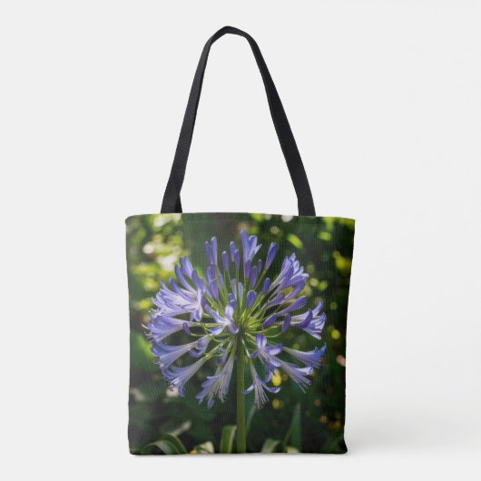 Blue Agapanthus Blume Tasche (Rückseite)