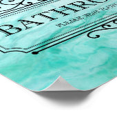 Blue Agate Bitte setzen Sie sich selbst ein sonnig Poster (Ecke)