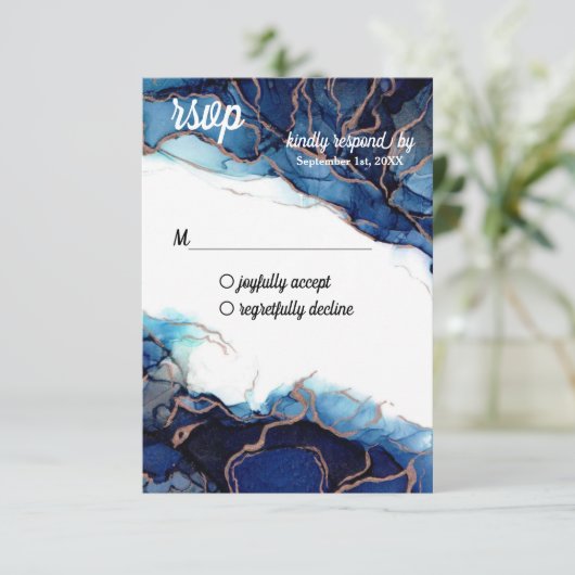 Blue Agate & Copper UAWG Postkarte (Stehend Vorderseite)