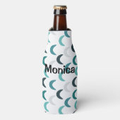 Blue Agate Crescents Flaschenkühler (Flaschenvorderseite)