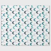 Blue Agate Crescents Geschenkpapier (Flach)