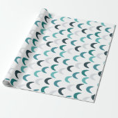 Blue Agate Crescents Geschenkpapier (Ungerollt)