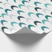 Blue Agate Crescents Geschenkpapier (Ecke)
